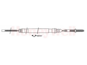 BENDIX 432726B trosas, stovėjimo stabdys 
 Stabdžių sistema -> Valdymo svirtys/trosai
4745H1, 9623328960