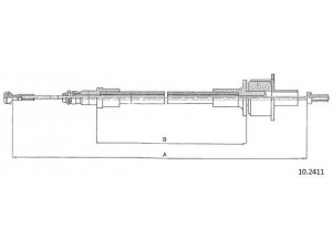 CABOR 10.2411 sankabos trosas 
 Dviratė transporto priemonės -> Kabeliai ir tachometro velenaai -> Sankabos trosas
6174503, 6612561