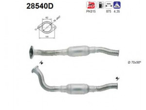 AS 28540D katalizatoriaus keitiklis 
 Išmetimo sistema -> Katalizatoriaus keitiklis
1478314080, 1705N1, 1705N2, 1478314080