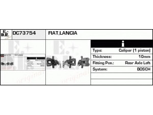 EDR DC73754 stabdžių apkaba 
 Stabdžių sistema -> Stabdžių matuoklis -> Stabdžių matuoklio montavimas
77363519