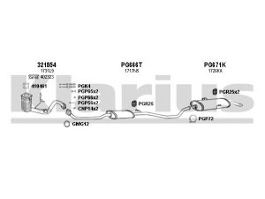 KLARIUS 630765U išmetimo sistema 
 Išmetimo sistema -> Išmetimo sistema, visa