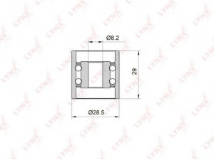 LYNXauto PB-3004 kreipiantysis skriemulys, paskirstymo diržas 
 Diržinė pavara -> Paskirstymo diržas/komplektas -> Laisvasis/kreipiamasis skriemulys
95510524401, 036 109 244 K, 03L 109 244 D