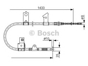 BOSCH 1 987 477 394 trosas, stovėjimo stabdys 
 Stabdžių sistema -> Valdymo svirtys/trosai
36530 4F100