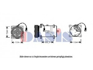 AKS DASIS 851350N kompresorius, oro kondicionierius 
 Oro kondicionavimas -> Kompresorius/dalys
6453Q2