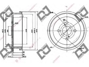 DJ PARTS BR1083 stabdžių būgnas 
 Stabdžių sistema -> Būgninis stabdys -> Stabdžių būgnas
42431-12130, 42431-12180, 42431-20250