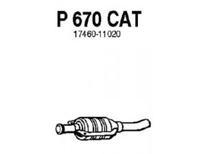 FENNO P670CAT katalizatoriaus keitiklis 
 Išmetimo sistema -> Katalizatoriaus keitiklis
BM90587, 17460-11020