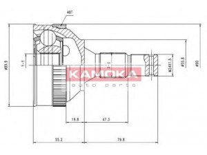 KAMOKA 6420 jungčių komplektas, kardaninis velenas 
 Ratų pavara -> Sujungimai/komplektas
96141637