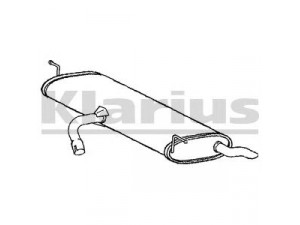 KLARIUS 220828 galinis duslintuvas 
 Išmetimo sistema -> Duslintuvas
1K6253609CD, 1K6253609H, 1K6253609CD