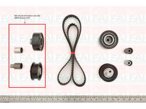 FAI AutoParts TBK146 paskirstymo diržo komplektas 
 Techninės priežiūros dalys -> Papildomas remontas
038198119E