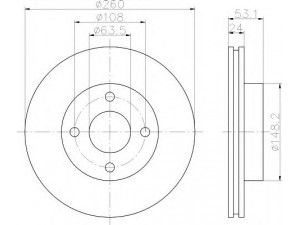 HELLA 8DD 355 101-391 stabdžių diskas 
 Stabdžių sistema -> Diskinis stabdys -> Stabdžių diskas
1638879, 1644831, 5022664