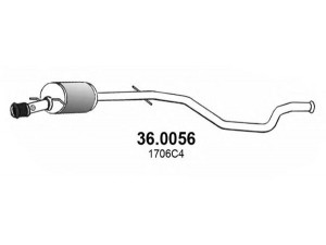ASSO 36.0056 katalizatoriaus keitiklis 
 Išmetimo sistema -> Katalizatoriaus keitiklis
1706C4