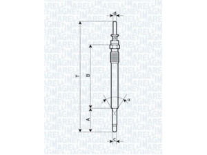 MAGNETI MARELLI 062900009304 kaitinimo žvakė 
 Kibirkšties / kaitinamasis uždegimas -> Kaitinimo kaištis
12 14 054, 12 14 084, 12 14 456