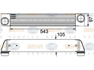HELLA 8ML 376 746-461 tarpinis suslėgto oro aušintuvas, kompresorius 
 Variklis -> Oro tiekimas -> Įkrovos agregatas (turbo/superįkrova) -> Tarpinis suslėgto oro aušintuvas
17 51 7 795 823, 7 795 823