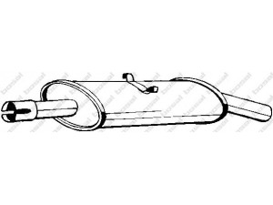 BOSAL 233-281 galinis duslintuvas 
 Išmetimo sistema -> Duslintuvas
321 253 609 C, 323 253 609 B