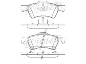 IPS Parts IBD-1090 stabdžių trinkelių rinkinys, diskinis stabdys 
 Techninės priežiūros dalys -> Papildomas remontas
0-5135258AA, 1-05135258AA
