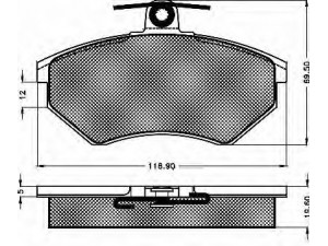 BSF 10256 stabdžių trinkelių rinkinys, diskinis stabdys 
 Techninės priežiūros dalys -> Papildomas remontas
357698151B, 8A0698151C, 357698151B