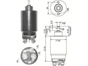 MAGNETI MARELLI 940113050531 solenoidinis jungiklis, starteris