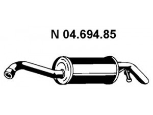 EBERSPÄCHER 04.694.85 galinis duslintuvas 
 Išmetimo sistema -> Duslintuvas
1 003 949, 1 496 892, 7 243 474