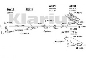KLARIUS 931301E išmetimo sistema