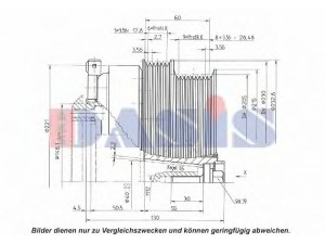 AKS DASIS 851334N magnetinė sankaba, oro kondicionieriaus kompresorius