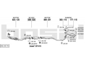 BOSAL 054.167.70 išmetimo sistema 
 Išmetimo sistema -> Išmetimo sistema, visa