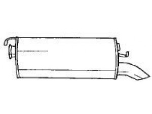 SIGAM 20628 galinis duslintuvas 
 Išmetimo sistema -> Duslintuvas
95654015, 95666769