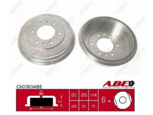 ABE C60303ABE stabdžių būgnas 
 Stabdžių sistema -> Būgninis stabdys -> Stabdžių būgnas
S083-26-251/ B / C, S083-26-251/ B / C