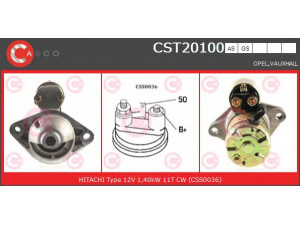 CASCO CST20100AS starteris 
 Elektros įranga -> Starterio sistema -> Starteris
8971502040, 8971502041, 1202157