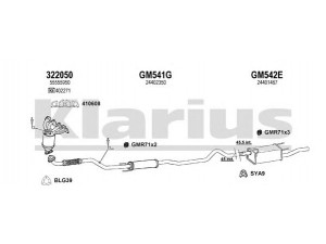 KLARIUS 391668U išmetimo sistema 
 Išmetimo sistema -> Išmetimo sistema, visa