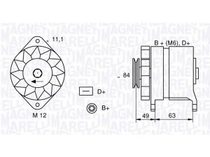 MAGNETI MARELLI 063321044010 kintamosios srovės generatorius 
 Elektros įranga -> Kint. sr. generatorius/dalys -> Kintamosios srovės generatorius
48008507, 4808502, 4808507, 77028550