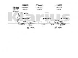 KLARIUS 750181E išmetimo sistema 
 Išmetimo sistema -> Išmetimo sistema, visa