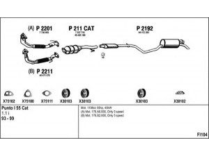 FENNO FI104 išmetimo sistema 
 Išmetimo sistema -> Išmetimo sistema, visa