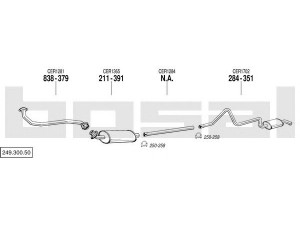 BOSAL 249.300.50 išmetimo sistema 
 Išmetimo sistema -> Išmetimo sistema, visa