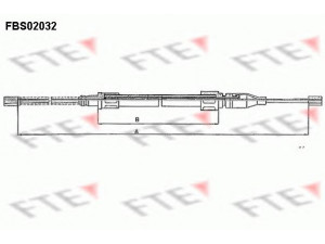 FTE FBS02032 trosas, stovėjimo stabdys 
 Stabdžių sistema -> Valdymo svirtys/trosai
867 609 701