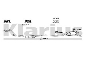 KLARIUS 600545E išmetimo sistema 
 Išmetimo sistema -> Išmetimo sistema, visa