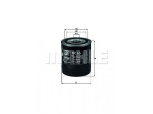 KNECHT OC 65 alyvos filtras 
 Techninės priežiūros dalys -> Techninės priežiūros intervalai
46402457, 1612184, 5020253, 6153085