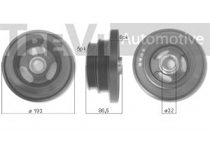 TREVI AUTOMOTIVE PC1165 skriemulys, alkūninis velenas 
 Diržinė pavara -> Dirželio skriemulys
11231432471, 11231438995