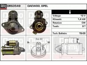 DELCO REMY DRS3549 starteris 
 Elektros įranga -> Starterio sistema -> Starteris
25182244, 25186107, 25187957, 5182244