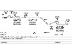 MTS C380420001606 išmetimo sistema 
 Išmetimo sistema -> Išmetimo sistema, visa