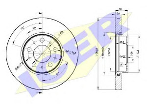 ICER 78BD4046-2 stabdžių diskas 
 Stabdžių sistema -> Diskinis stabdys -> Stabdžių diskas
2 724 03, 2 724 032, 2 724 037