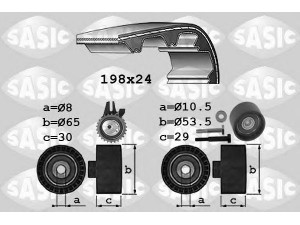 SASIC 1756025 paskirstymo diržo komplektas 
 Techninės priežiūros dalys -> Papildomas remontas
71754557, 71754557