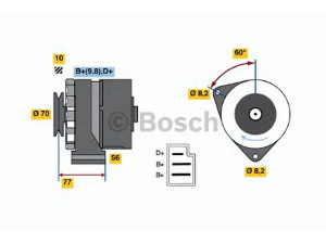 BOSCH 0 986 031 390 kintamosios srovės generatorius 
 Elektros įranga -> Kint. sr. generatorius/dalys -> Kintamosios srovės generatorius
535 541, 536 50 00 000 00 00, 536 500