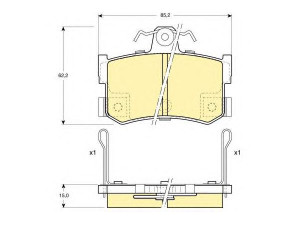 GIRLING 6111691 stabdžių trinkelių rinkinys, diskinis stabdys 
 Techninės priežiūros dalys -> Papildomas remontas
GBP90323, SFP10012, GBP90302AF