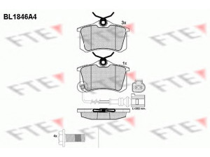 FTE BL1846A4 stabdžių trinkelių rinkinys, diskinis stabdys 
 Techninės priežiūros dalys -> Papildomas remontas
6Q0 698 451, 6Q0 698 451 B, 6Q0 698 451