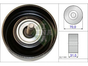 INA 532 0614 10 kreipiantysis skriemulys, V formos rumbuotas diržas 
 Diržinė pavara -> V formos rumbuotas diržas/komplektas -> Laisvasis/kreipiamasis skriemulys
1854297, 12605492