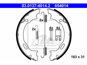 ATE 03.0137-4014.2 stabdžių trinkelių komplektas, stovėjimo stabdis 
 Stabdžių sistema -> Rankinis stabdys
0 5137 624AA, 0 6802 0626AA, 5137 624AA
