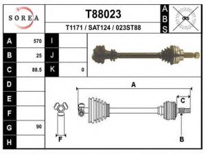 EAI T88023 kardaninis velenas
