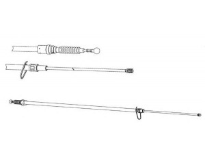CEF VW02212 trosas, stovėjimo stabdys 
 Stabdžių sistema -> Valdymo svirtys/trosai
6R0609721C, 6R0609721C, 6R0609721C