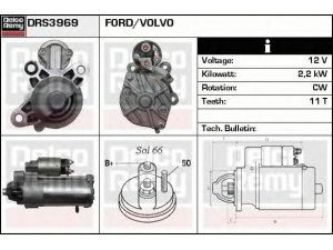 DELCO REMY DRS3969 starteris 
 Elektros įranga -> Starterio sistema -> Starteris
1351989, 1376305, 1385784, 1465115