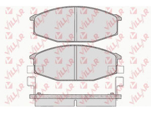 VILLAR 626.0581 stabdžių trinkelių rinkinys, diskinis stabdys